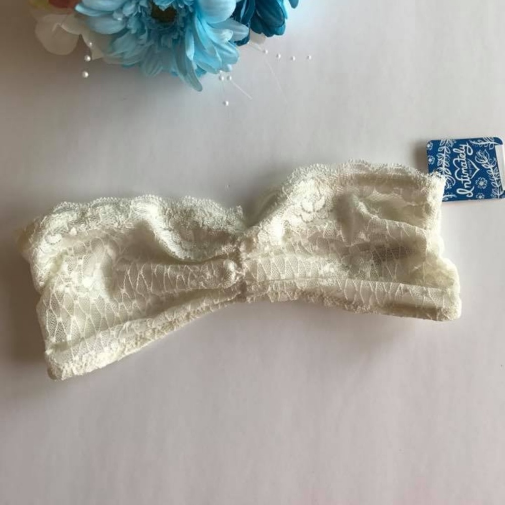 NWT Free People Intimately bandeau bra ivory XS - Picture 3 of 5